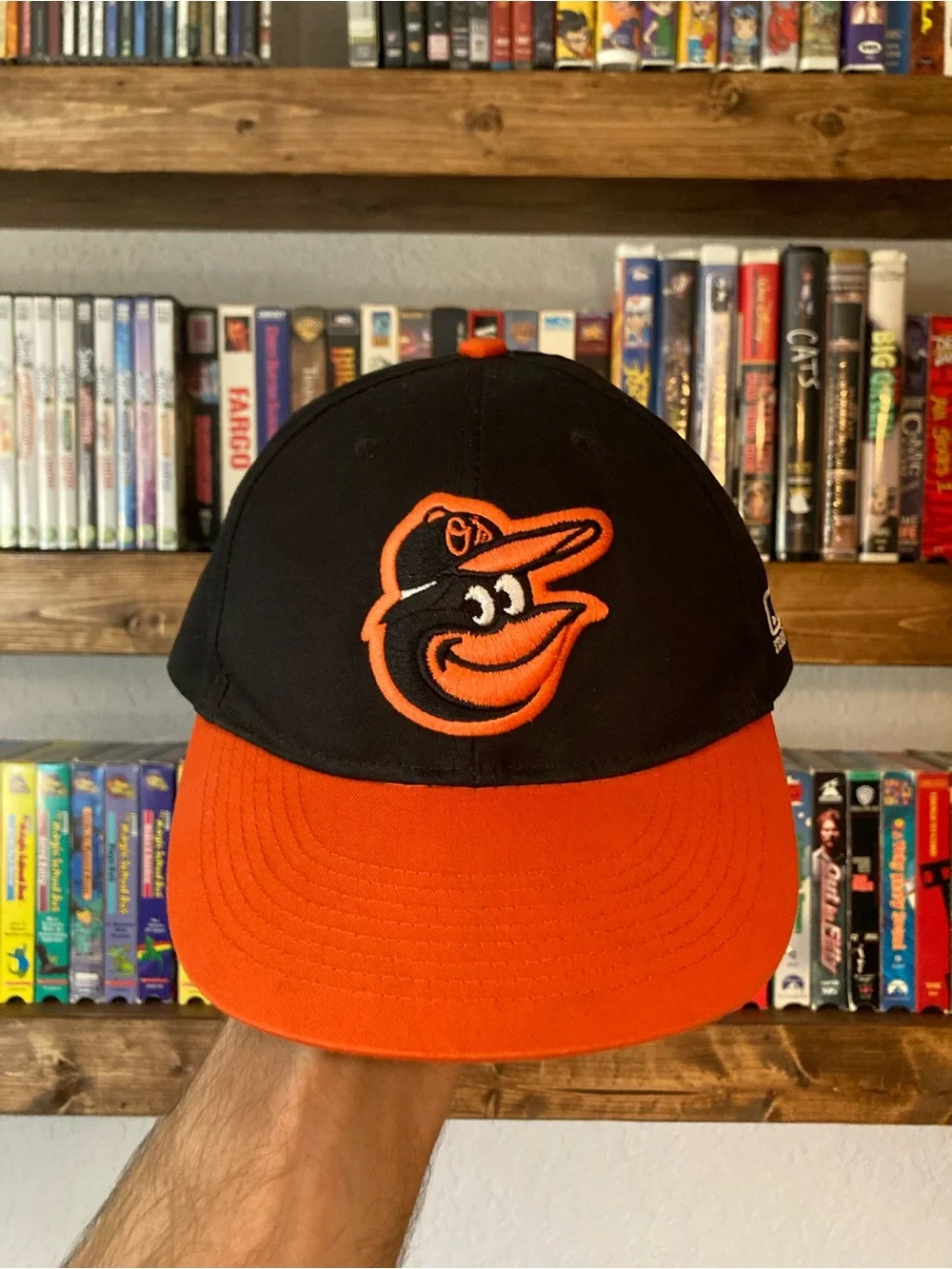 Black & Orange Baltimore Orioles Baseball Hat Cap Embroidered Bird Mascot Youth